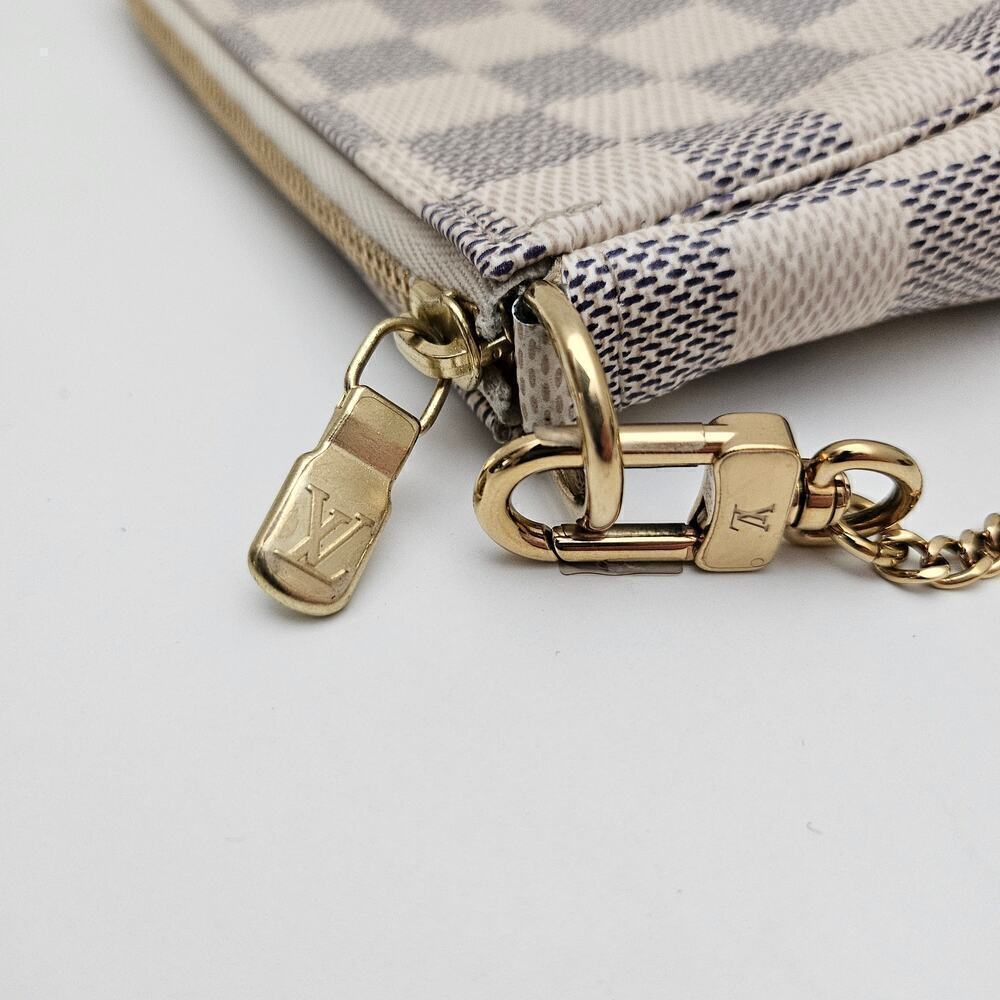 SOLD Louis Vuitton Damier Azur Mini Pochette Accessoires White Pouch - Picture 6 of 7